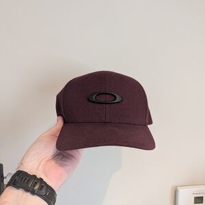 Oakley Men's Deep Burgundy Cap with Black Logo